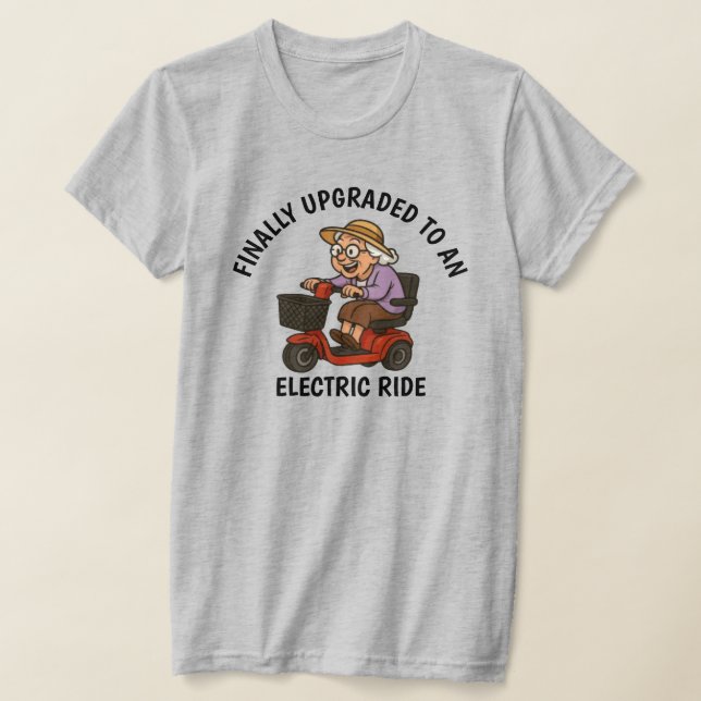 Camiseta Mulher Velha no Patinete (Postura )