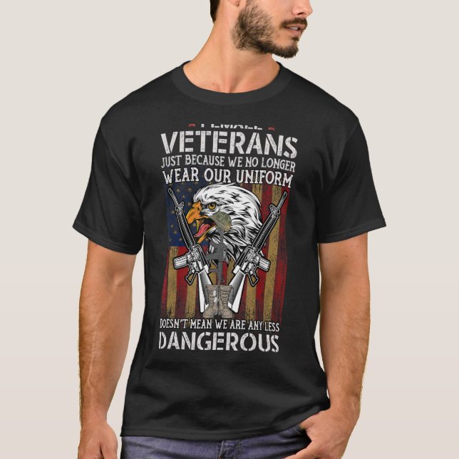 Camiseta Mulher Veterana American Flag Patriótica Eua Veter (Frente)