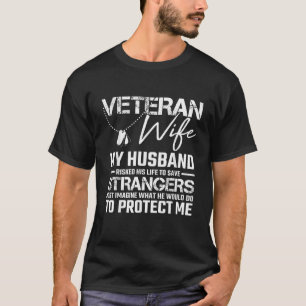 Camiseta Mulher Veterana Exército Soldado Veteranos Marido