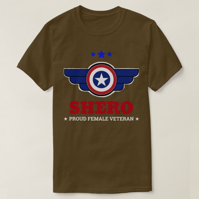 Camiseta Mulher veterana orgulhosa (Frente do Design)