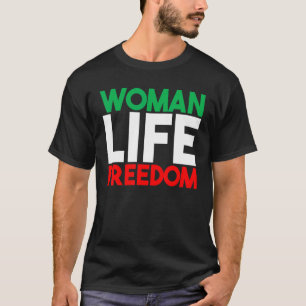 Camiseta Mulher Vida Liberdade Irã Zan Zendegi Azadi