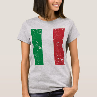 Camiseta Mulher Vintage Retro Itália Bandeira Europa