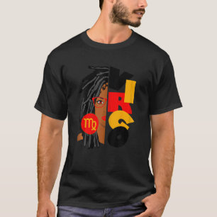 Camiseta Mulher Virgo Garota Afro Bloqueia Garota Zodíaca S