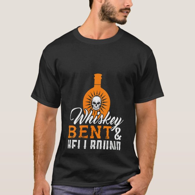 Camiseta Mulher Whiskey Bent E Hellbound Funny Whiskey B (Frente)