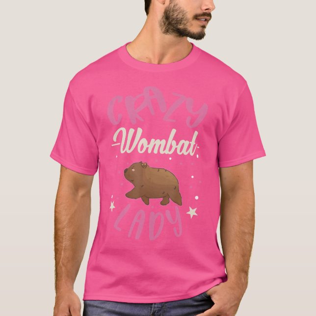 Camiseta Mulher Wombat Louca Garota Wombat (Frente)