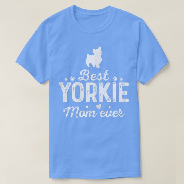 Camiseta Mulher Yorkie Mãe Cachorro Engraçado Mama Melhor P (Frente do Design)