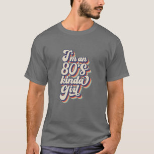 Camiseta Mulher YW0B Vintage 80S Tipo Menina Costume 80S Bi