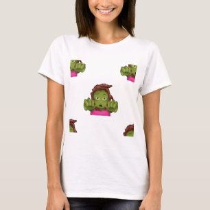 Camiseta mulher zombie emoji