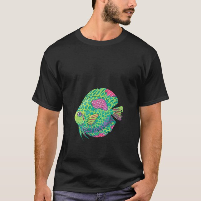 Camiseta Mulher: Zombie Green Discus Tropical Freshwate (Frente)