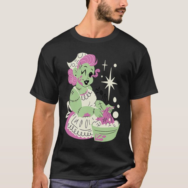 Camiseta Mulher Zombie Mãe Limpa Halloween (Frente)