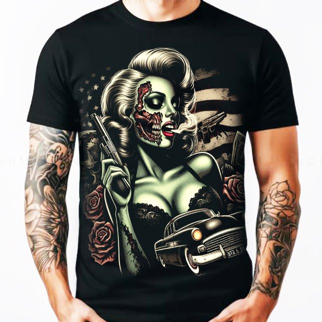 Camiseta Mulher Zombie Quente (Criador carregado)