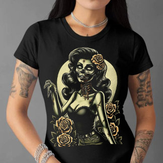 Camiseta Mulher Zombie Quente
