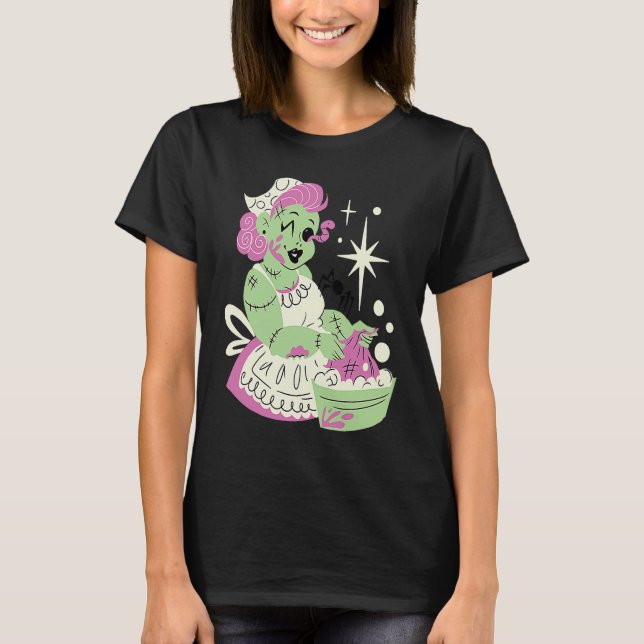 Camiseta Mulher Zumbi Mamãe Limpa Halloween (Frente)
