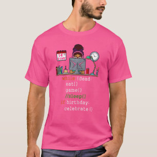 Camiseta Mulheres 14 Aniversário I Video Gamers & Coder I C