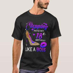 Camiseta Mulheres 18º Aniversário Presentes Indo Para 18 Le