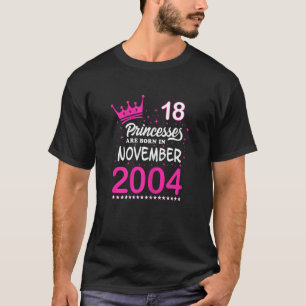 Camiseta Mulheres - 18º aniversário - Princas cor-de-rosa s