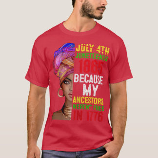 Camiseta Mulheres 18 de junho de 1865 Ancestrais do Dia da