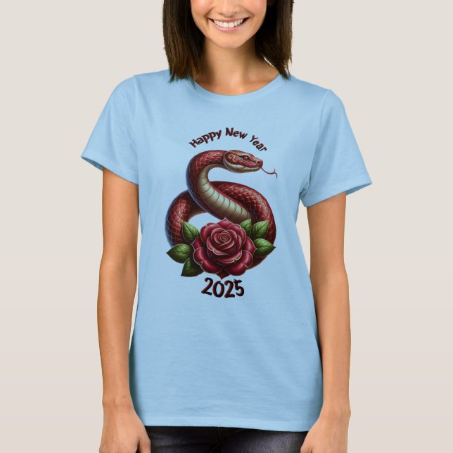 Camiseta Mulheres 2025 Ano da Camisa-Cobra (Frente)