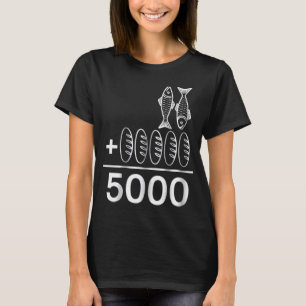 Camiseta Mulheres 2 Peixes 5 Pães Jesus Alimenta 5000 Crist