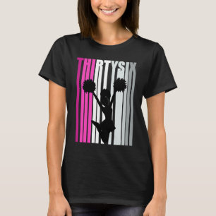Camiseta Mulheres 36ª Cheerleader de aniversário de líder d