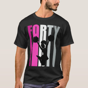 Camiseta Mulheres 40º Aniversário de Cheerleading Cheerlead
