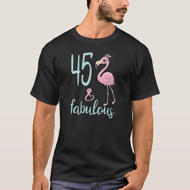 Camiseta Mulheres 45º Aniversário Mulheres Fabulosas Flamin (Frente)