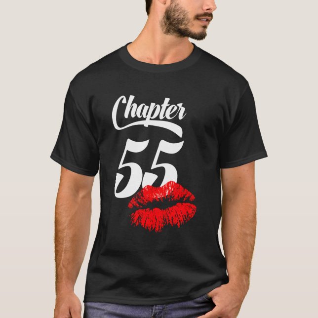 Camiseta Mulheres 55º Lábios De Aniversário Capítulo 55 Ano (Frente)