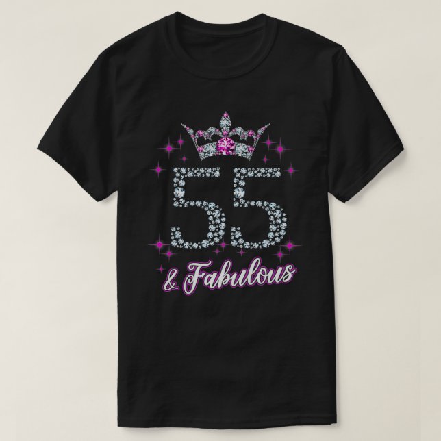 Camiseta Mulheres 55 E Fabulosa 1964 55O Aniversário De Pre (Frente do Design)