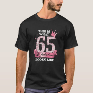 Camiseta Mulheres 65 e Fabulosa, Eu Pink Black Party Group