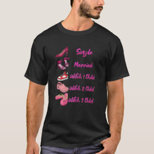 Camiseta Mulheres A Progressão Dos Calçados Da Mãe Casaram 