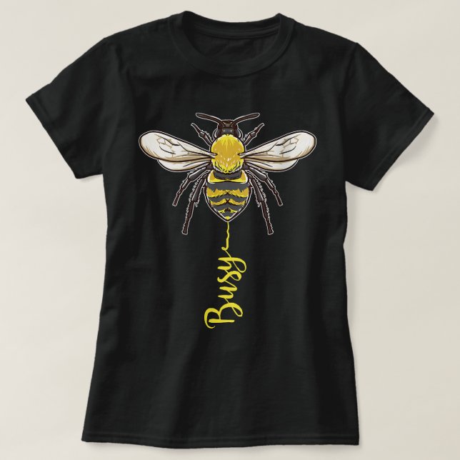 Camiseta Mulheres Abelhas Ocupadas por Beekeepers, Bee Ladi (Frente do Design)