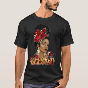 Camiseta Mulheres abençoadas Afro-Americano H