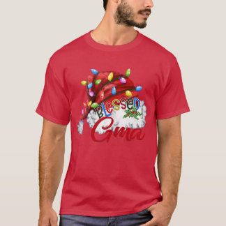Camiseta Mulheres Abençoadas Gma Santa Hat Xmas Light