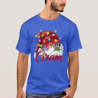 Camiseta Mulheres Abençoadas Gram Santa Hat Natal Li