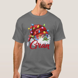 Camiseta Mulheres Abençoadas Gran Santa Hat Xmas Light