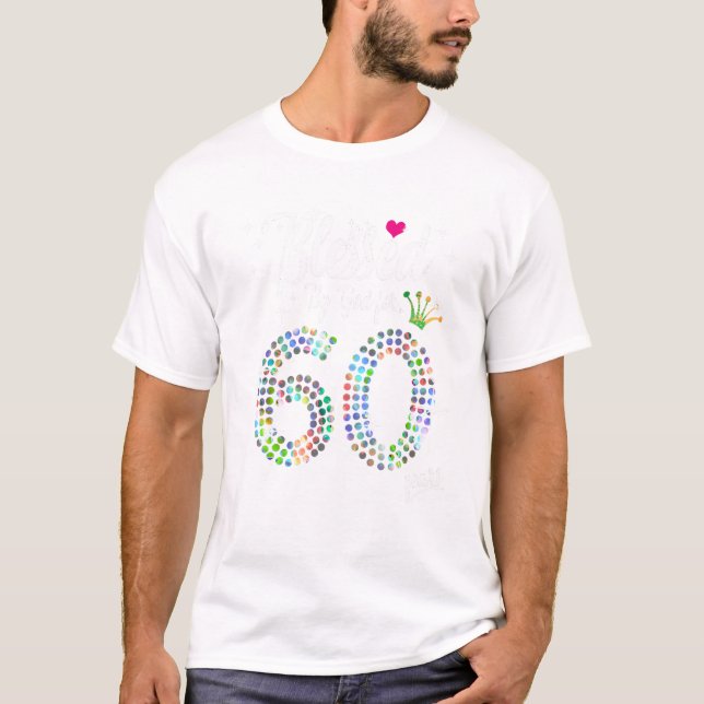 Camiseta Mulheres abençoadas por Deus por 60 anos 60º anive (Frente)