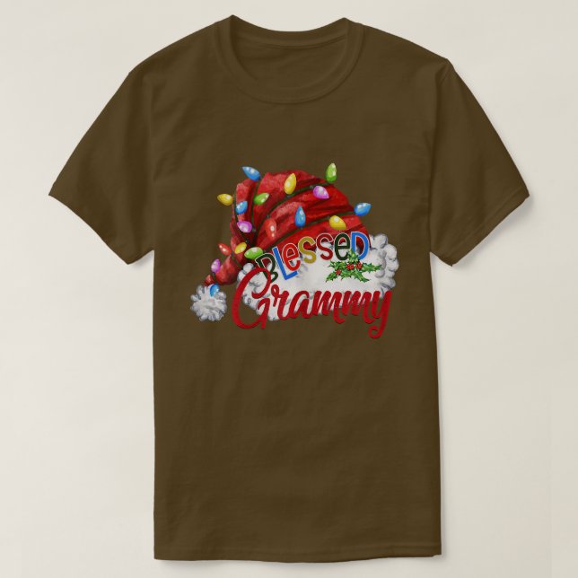 Camiseta Mulheres Abençoadas Vovô Natal (Frente do Design)