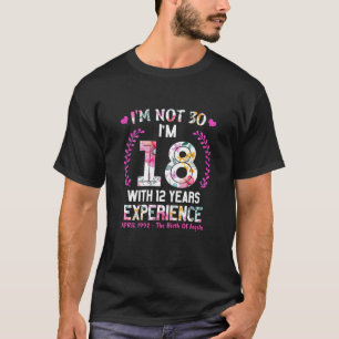 Camiseta Mulheres Abril Meninas 1992 30 Aniversário 30 Anos