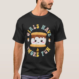 Camiseta Mulheres Acampando Kawaii Smores Meninas Têm Smore