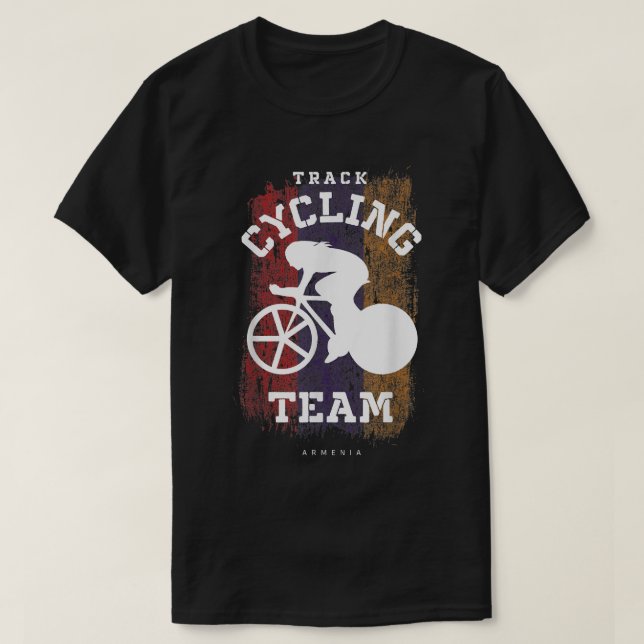 Camiseta Mulheres Acompanham Ciclo de Ciclismo na Armênia R (Frente do Design)