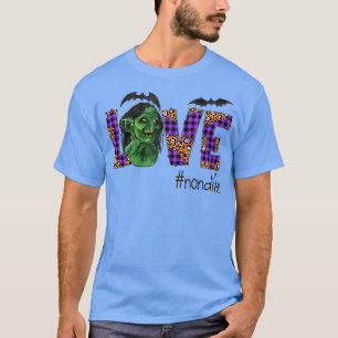 Camiseta Mulheres Adoram arte assustadora de halloween pres