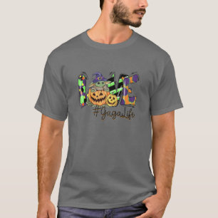 Camiseta Mulheres Adoram Gaga Vida Abóbora Dia das Bruxas