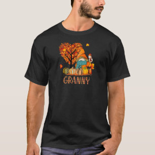 Camiseta Mulheres Adoram Gnomos Queda Avó Vovó Halloween Pu