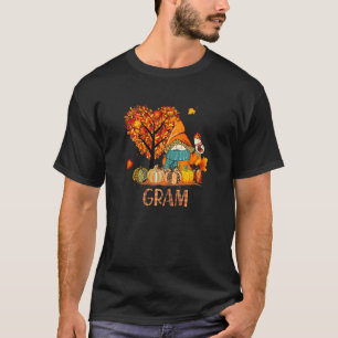 Camiseta Mulheres Adoram Gnomos Queda Gram Halloween Pumpki