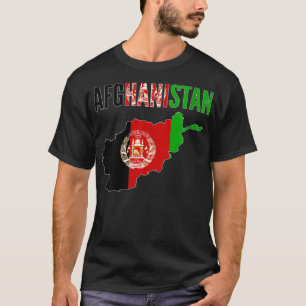 Camiseta Mulheres Afegãs Presentes no Afeganistão Mapa do P