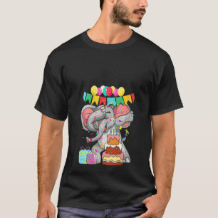 Camiseta Mulheres África Dabbing Zoo Animal Birthday Kids E