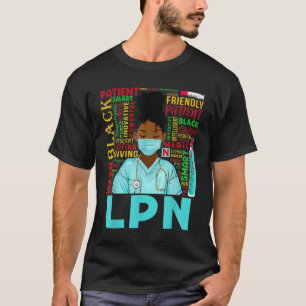 Camiseta Mulheres Africanas Americanas Negras LPN Enfermeir