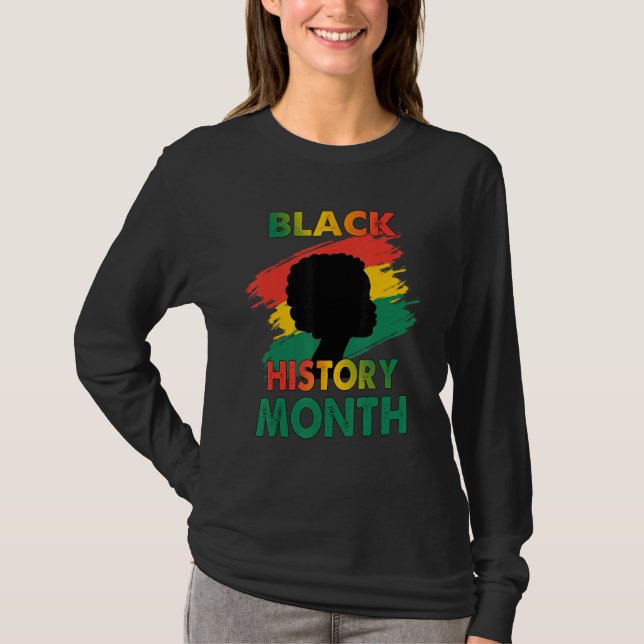 Camiseta Mulheres Africanas do Mês da História Negra Crianç (Frente)