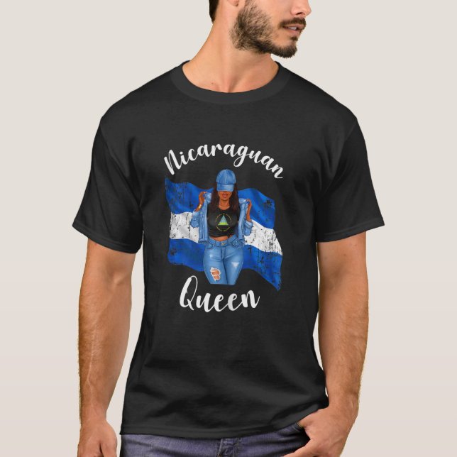 Camiseta Mulheres africanas Nicarágua Rainha Nicarágua Orgu (Frente)