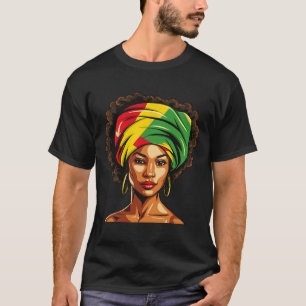 Camiseta Mulheres Afro Afro-Americanas Menina Mês da Histór